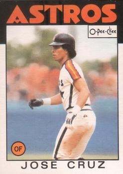 1986 O-Pee-Chee Baseball Cards 096      Jose Cruz